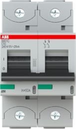 Выключатель автоматический ABB S802C-C50 2P C 50A 25kA 3M 2CCS882001R0504