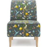 Интерьерное кресло MONOFIX Одос Принт кресло (лимон серый/микровелюр)