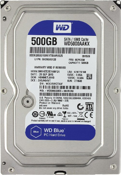 

Жесткий диск WD Caviar Blue 500GB WD5000AAKX