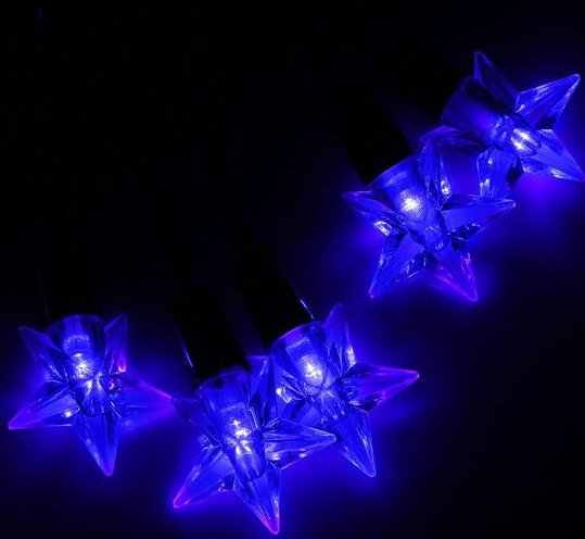 

Новогодняя гирлянда Luazon Метраж Звезда средняя Led-40 (5 м, синий) [1080100]