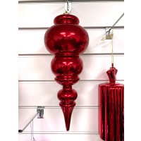 Елочная игрушка GreenTerra Сосулька 35см 202509А (красный)