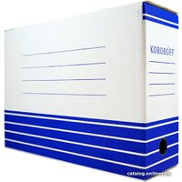 Коробка архивная Koroboff 327x100x240 (белый/синяя печать)
