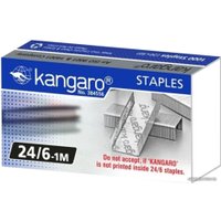 Скобы канцелярские Kangaro 24/6 1000 шт (металлик)