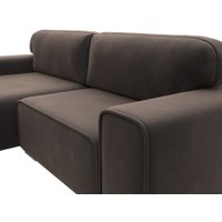 Угловой диван Лига диванов Лига-029 левый 121927L (велюр коричневый)
