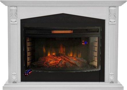 

Каминокомплект Smolcom Praga FS33/FS33W с FireSpace 33W S IR (бьянко белый дуб)