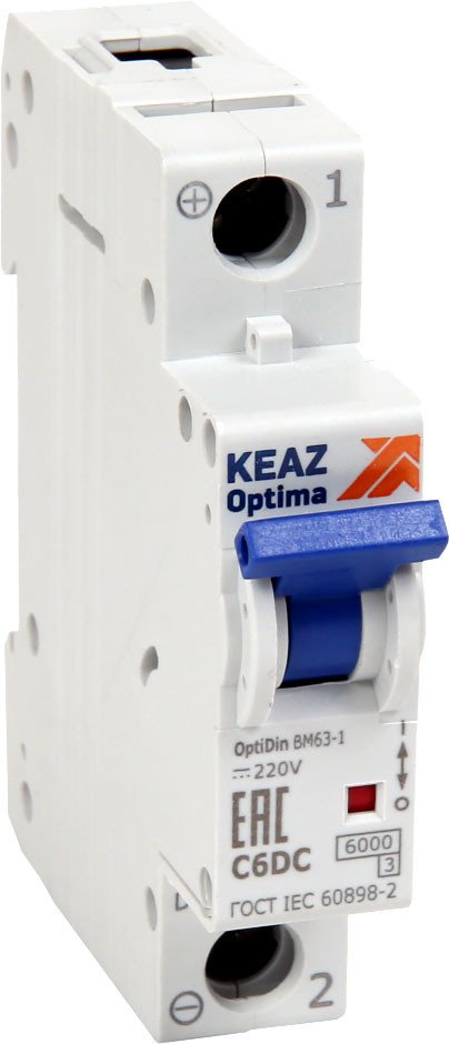 

Выключатель автоматический КЭАЗ OptiDin BM63-1C8-DC-УХЛ3