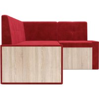 Угловой диван Мебель-АРС Таллин 191x83x121 (кордрой красный)