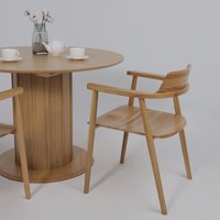 Кухонный стол Оримэкс Олаф 1100-1400x1100 (светлый дуб без тонировки/светлый дуб)