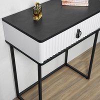 Туалетный столик без зеркала Shtabe Royal 5115 эко (металл бруклин/черный/р.черная)
