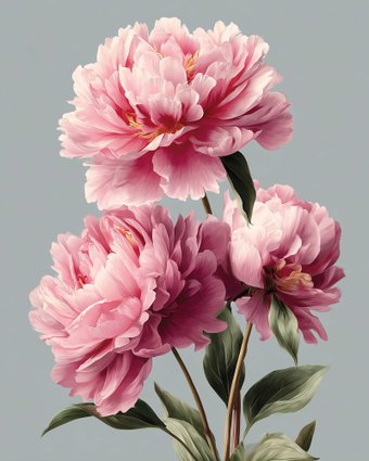 Алмазная мозаика  Феникс+ Три пиона 71336