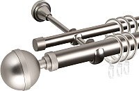 

Карниз для штор АС ФОРОС Grace D25Г/16Г + наконечники Шар большой (1.8м, сатин)