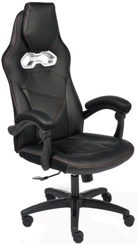 Игровое (геймерское) кресло TetChair Arena (кож/зам, черный/черный карбон)
