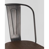 Стул Stool Group Tolix wood (черный патина золото)