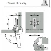 Мебельная петля GTV полунакладная д.35 без пружины clipon