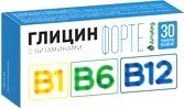 БАД Аматег Глицин форте с витаминами В1, В6, В12 (30 таблеток)