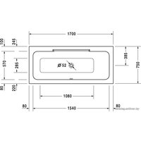 Ванна Duravit DuraStyle 170x75 (700297)