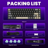 Клавиатура Royal Kludge RK68 HE Phantom (RK Mint)
