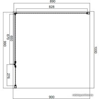 Душевой уголок Omnires Manhattan ADC10X-A+ADR90X