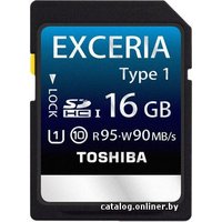 Карта памяти Toshiba EXCERIA Type 1 SDHC UHS-I U1 Class 10 16GB (SD-X16T1(BL7)