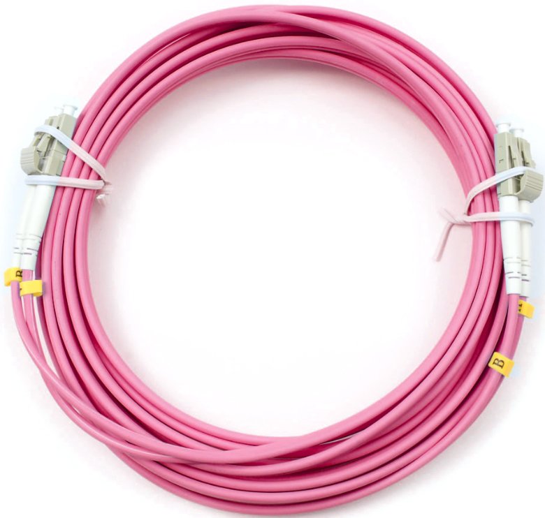 

Кабель Cabeus LC - LC FOP-50-OM4-LC-LC-5M (5 м, розовый)