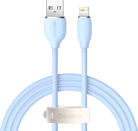 

Кабель Baseus Jelly Liquid Silica Gel Fast Charging Data Cable USB Type-A - Lightning CAGD000003 (1.2 м, голубой)