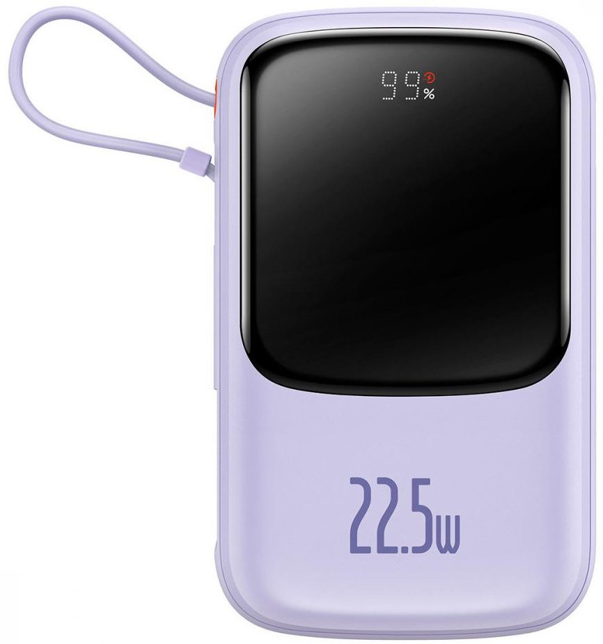 

Внешний аккумулятор Baseus Qpow Pro Digital Display Fast Charge 10000mAh (сиреневый)