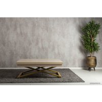 Стол-трансформер Levmar Cross D68/S90 (дуб шамони светлый/золото)