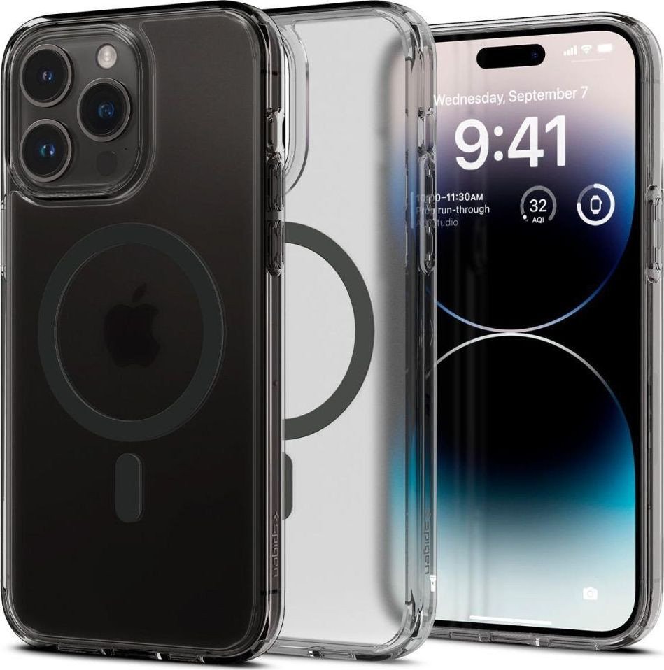 

Чехол для телефона Spigen Ultra Hybrid (MagFit) для iPhone 14 Pro ACS05586 (затемненный)