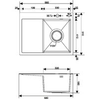 Кухонная мойка РМС MRK-5851BL-R (с дозатором)