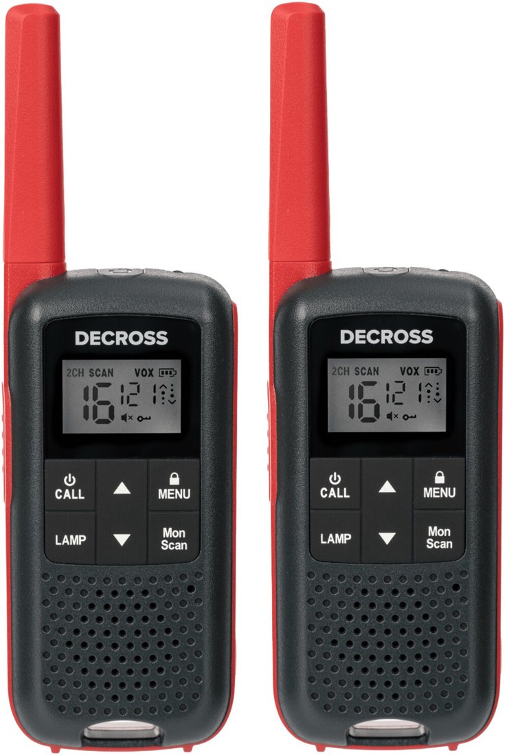 

Портативная радиостанция Decross DC63 (2 шт, красный)