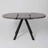 Кухонный стол Мамадома Rondo M-100 раздвижной 100-135 (дымчатая керамика/черный)