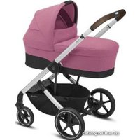 Универсальная коляска Cybex Balios S Lux 2020 (2 в 1, серебристая рама, magnolia pink)