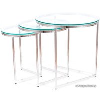 Журнальный столик Signal Trinity (прозрачный/серебряный)
