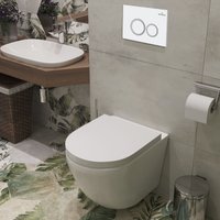 Унитаз подвесной Roxen Antares в комплекте с инсталляцией StounFix Dual Fresh 6 в 1 501501 (кнопка: белый глянец)