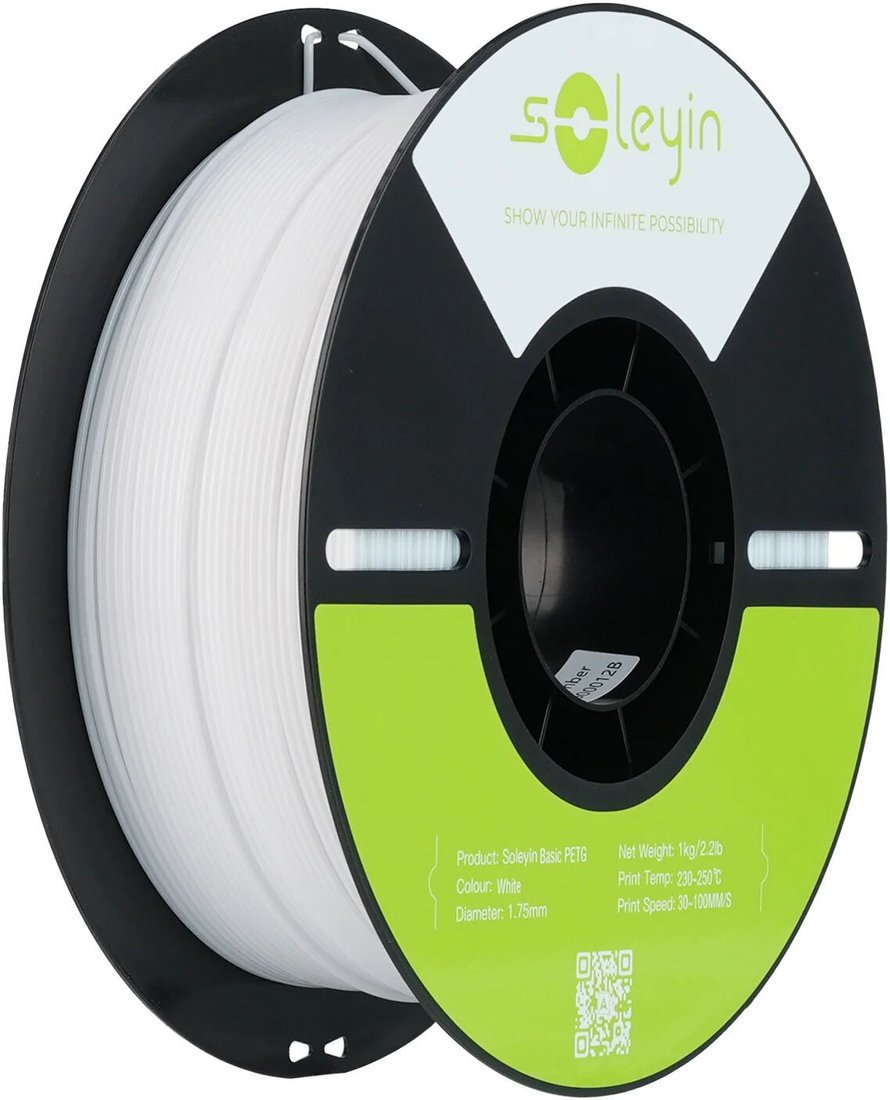 Филамент Creality PETG Basic Soleyin 1.75мм 3301030164 (1 кг, белый)
