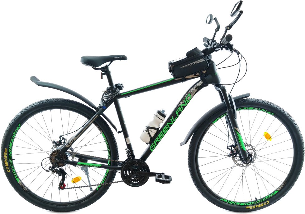 

Велосипед Greenland Scorpion 27.5 р.21 2025 (черный/зеленый)
