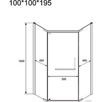 Душевой уголок OSK 94-10B-V 100x100x200