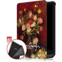 Обложка для электронной книги JFK для PocketBook Touch HD 3/617/616/627/632/633/628/606/Colour/Touch Lux 4/Lux 3/Lux 5/Basic Lux 2/Basic 4 (цветы ван гога)