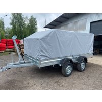 Двухосный прицеп AvtoS A40U2B (4000x2000x300, R16, ресс. 3302 ГАЗ-2лист, тент 800мм)