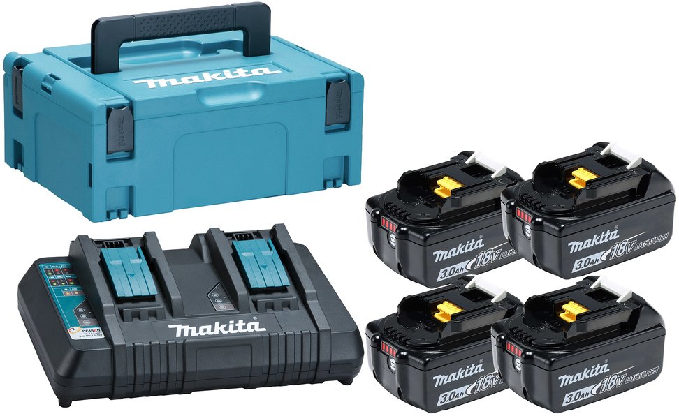 

Аккумулятор с зарядным устройством Makita 197970-3 (18В/4x3 Ah + 18В + кейс)