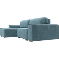 Угловой диван Лига диванов Лига-029 левый 121925L (велюр бирюзовый)