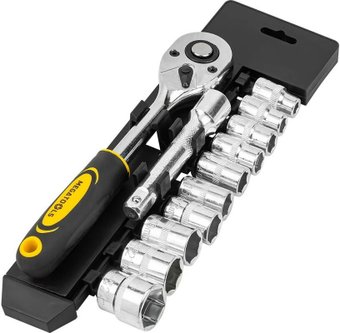 Набор трещотка с головками Megatools MT-4123 (12 предметов)
