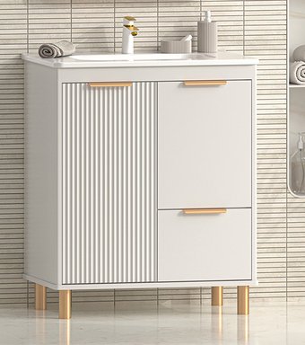 Brevita Тумба с умывальником Risacca Crema 70 RIS-06070-0342Я+B-OND070-01 (серый кашемир)