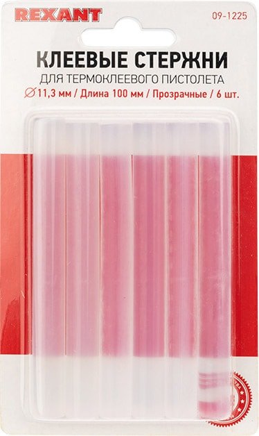 

Клеевые стержни Rexant 09-1225 (6 шт, прозрачный)