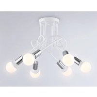 Люстра средней высоты Ambrella light Traditional TR80417/5 WH/CH (белый/хром )