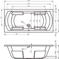 Ванна Riho Livorno 170x80 (без ножек)