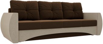 Лига диванов Сатурн 101026 (микровельвет, коричневый/бежевый)