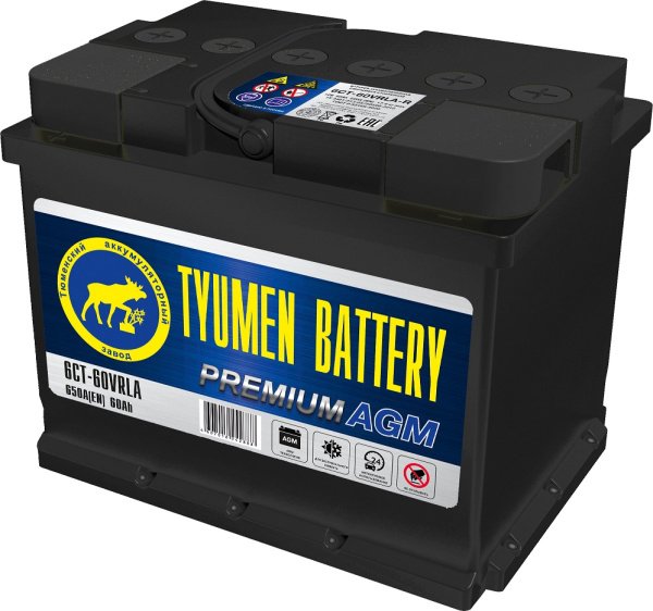 

Автомобильный аккумулятор Tyumen Battery Premium AGM (60 А·ч)