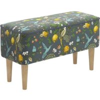 Банкетка MONOFIX Одос Принт (лимон серый/микровелюр)