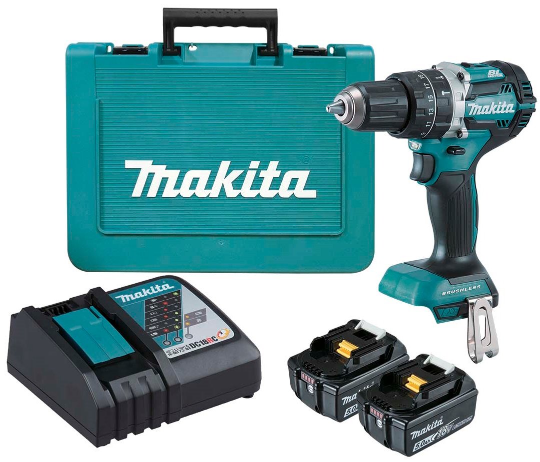 

Ударная дрель-шуруповерт Makita DHP484RTE (с 2-мя АКБ, кейс)